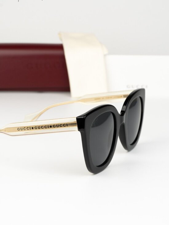 Gucci Women Sunglasses Black Crystal Grey Cat Eye GG0564SN 001 NEW AUTHENTIC main image 10